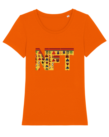 NFT Pixel Art Bright Orange