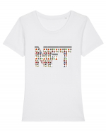 NFT Pixel Art Tricou mânecă scurtă guler larg fitted Damă Expresser