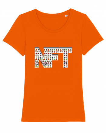 NFT Pixel Art Bright Orange