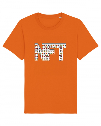 NFT Pixel Art Bright Orange