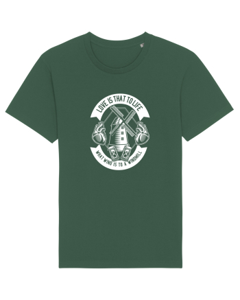 Windmill White Bottle Green