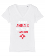 ANIMALS Tricou mânecă scurtă guler V Damă Evoker