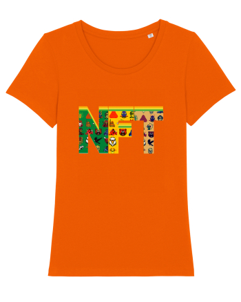 NFT Pixel Art Bright Orange