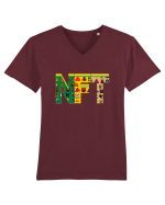 NFT Pixel Art Tricou mânecă scurtă guler V Bărbat Presenter
