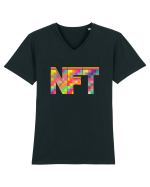NFT Pixel Art Tricou mânecă scurtă guler V Bărbat Presenter