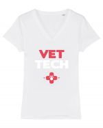 VET Tricou mânecă scurtă guler V Damă Evoker