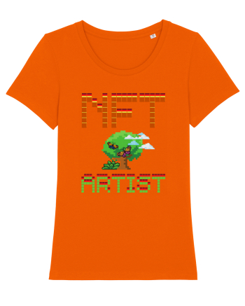 NFT Pixel Art Bright Orange