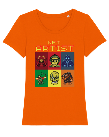 NFT Pixel Art Bright Orange