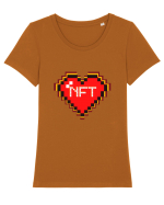 NFT Pixel Art Tricou mânecă scurtă guler larg fitted Damă Expresser