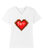 NFT Pixel Art Tricou mânecă scurtă guler V Bărbat Presenter