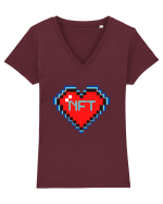 NFT Pixel Art Tricou mânecă scurtă guler V Damă Evoker