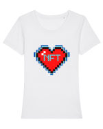 NFT Pixel Art Tricou mânecă scurtă guler larg fitted Damă Expresser