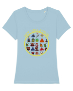 NFT Pixel Art Tricou mânecă scurtă guler larg fitted Damă Expresser