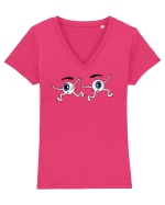Îmi fug ochii Tricou mânecă scurtă guler V Damă Evoker
