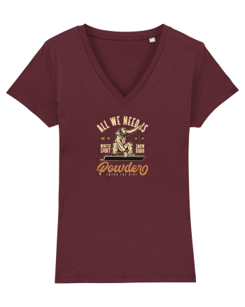 All We Need Is Powder Burgundy