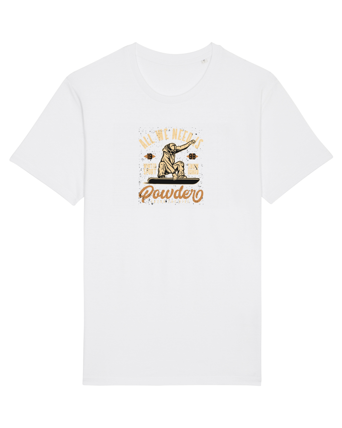 Tricou mânecă scurtă Unisex Rocker White