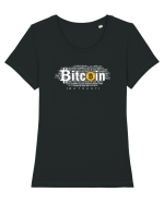 In Bitcoin We Trust Tricou mânecă scurtă guler larg fitted Damă Expresser