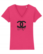 Chanel Tricou mânecă scurtă guler V Damă Evoker