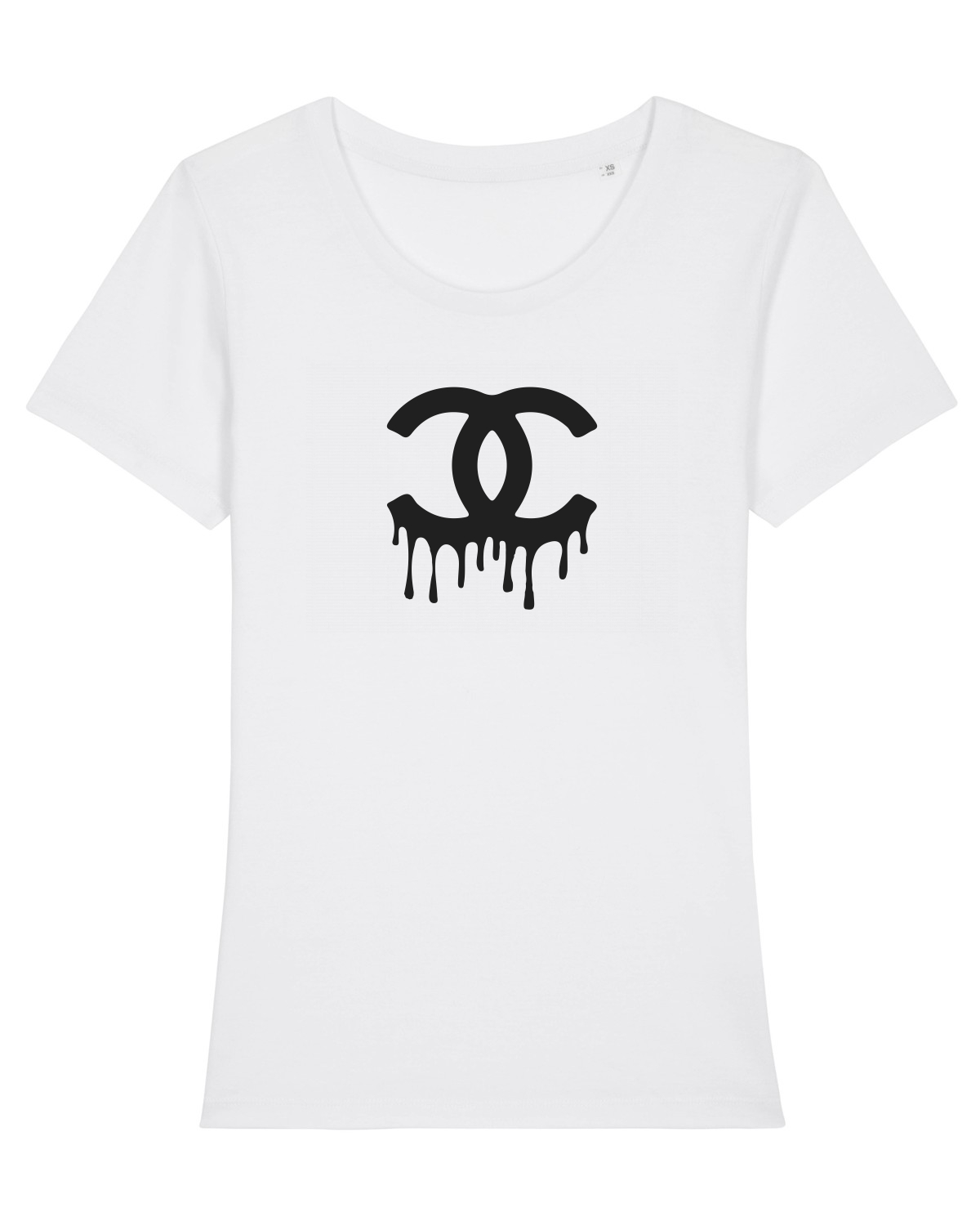 Tricou mânecă scurtă guler larg fitted Damă Expresser White