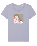Cupid Tricou mânecă scurtă guler larg fitted Damă Expresser