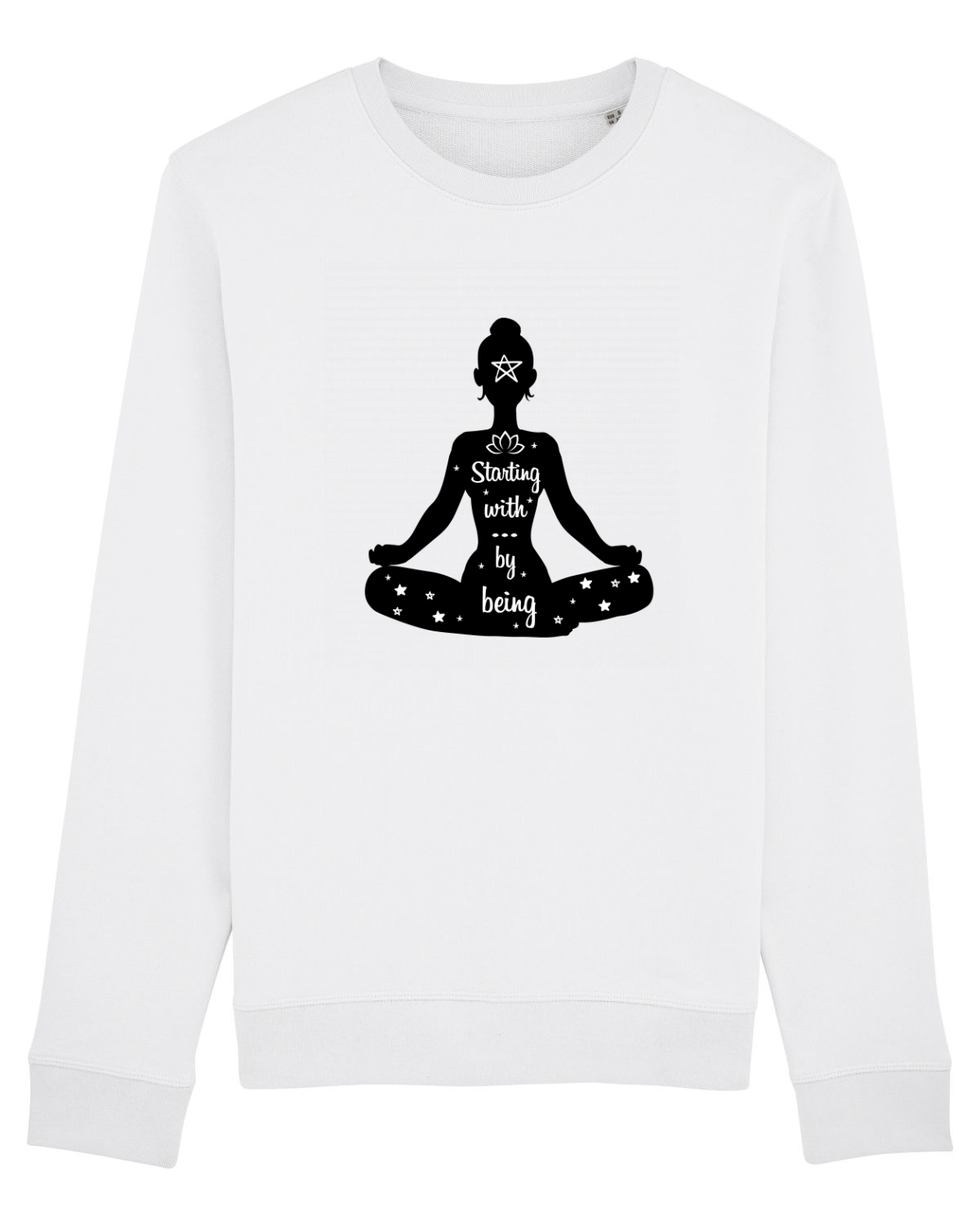 Bluză mânecă lungă Unisex Rise White