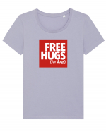 Free Hugs (For Dogs) Tricou mânecă scurtă guler larg fitted Damă Expresser