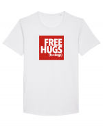 Free Hugs (For Dogs) Tricou mânecă scurtă guler larg Bărbat Skater