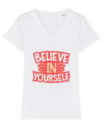 Believe In Yourself Tricou mânecă scurtă guler V Damă Evoker