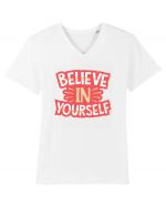 Believe In Yourself Tricou mânecă scurtă guler V Bărbat Presenter