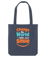 Change The World With Your Smile Sacoșă textilă