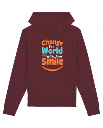 Change The World With Your Smile Burgundy