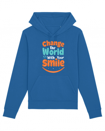 Change The World With Your Smile Royal Blue