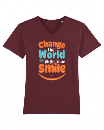 Change The World With Your Smile Burgundy