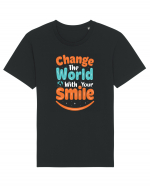 Change The World With Your Smile Tricou mânecă scurtă Unisex Rocker