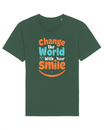 Change The World With Your Smile Bottle Green