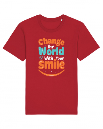 Change The World With Your Smile Red