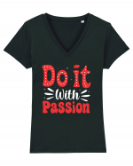 Do It With Passion Tricou mânecă scurtă guler V Damă Evoker