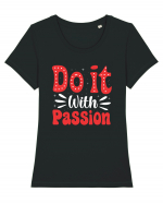 Do It With Passion Tricou mânecă scurtă guler larg fitted Damă Expresser