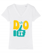 Do It Tricou mânecă scurtă guler V Damă Evoker