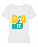 Do It Tricou mânecă scurtă guler larg fitted Damă Expresser