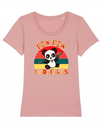 Funny Panda With Guns Canyon Pink