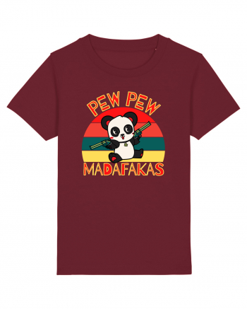 Funny Panda With Guns Burgundy