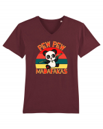 Funny Panda With Guns Tricou mânecă scurtă guler V Bărbat Presenter