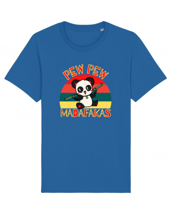 Funny Panda With Guns Royal Blue