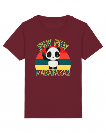 Funny Panda With Guns Burgundy