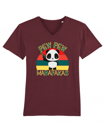 Funny Panda With Guns Burgundy