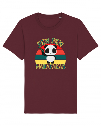 Funny Panda With Guns Burgundy