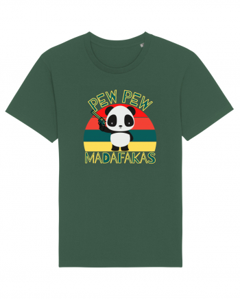 Funny Panda With Guns Bottle Green