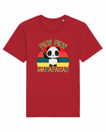 Funny Panda With Guns Tricou mânecă scurtă Unisex Rocker