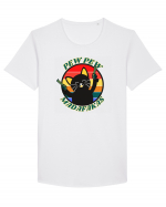 Funny Cat With Guns Tricou mânecă scurtă guler larg Bărbat Skater